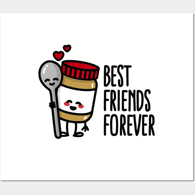 Best friends forever peanut butter / spoon BFF Wall Art by LaundryFactory